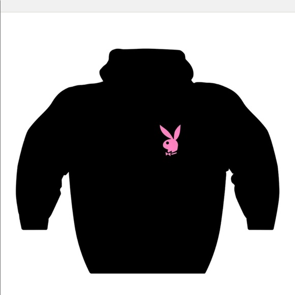 Tops Black Ombr Playboy Hoodie Poshmark